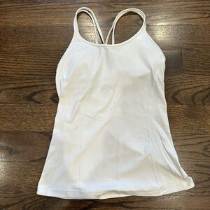 Lululemon White Strappy Tank Top